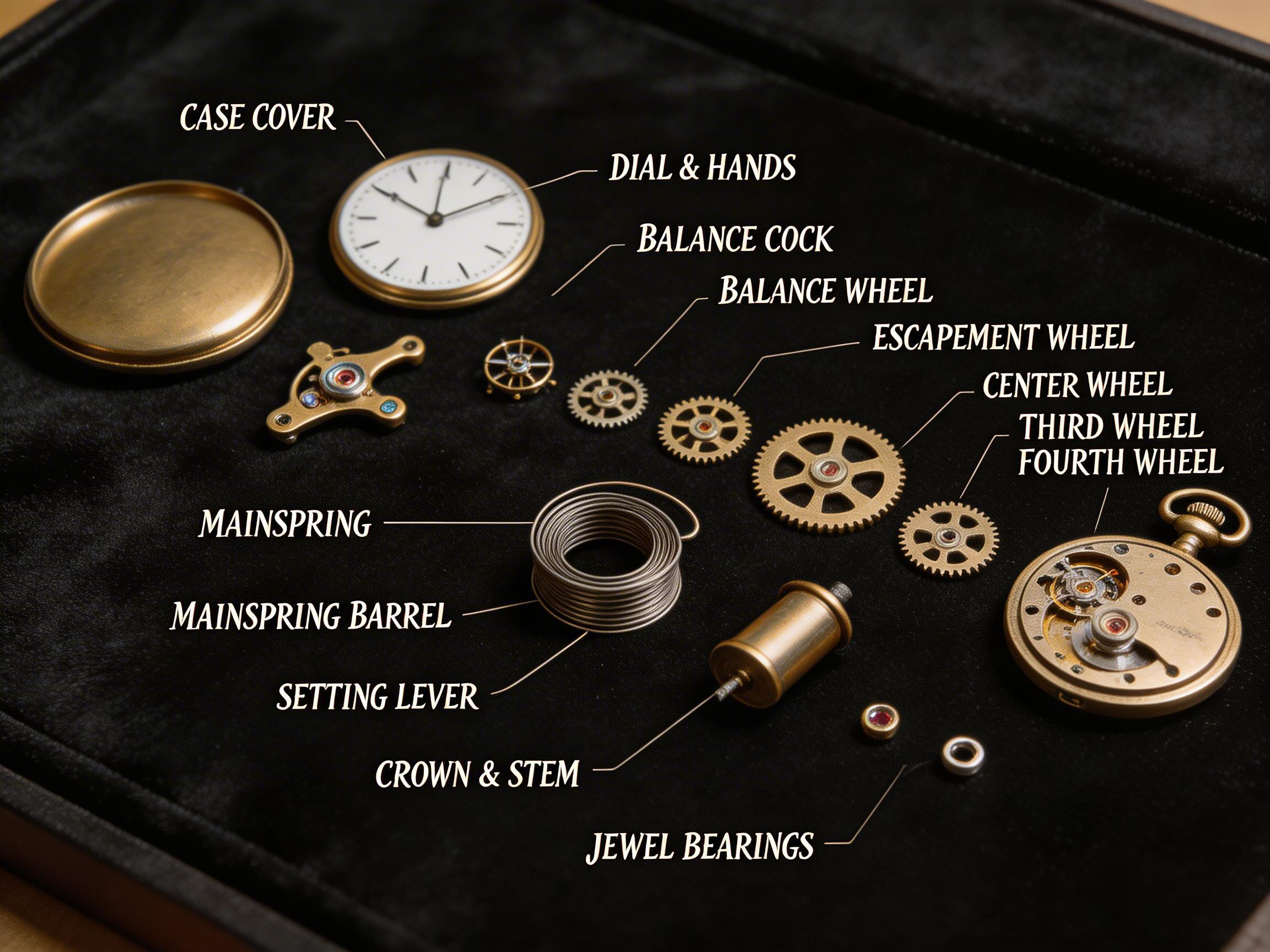 Exploded pocket watch