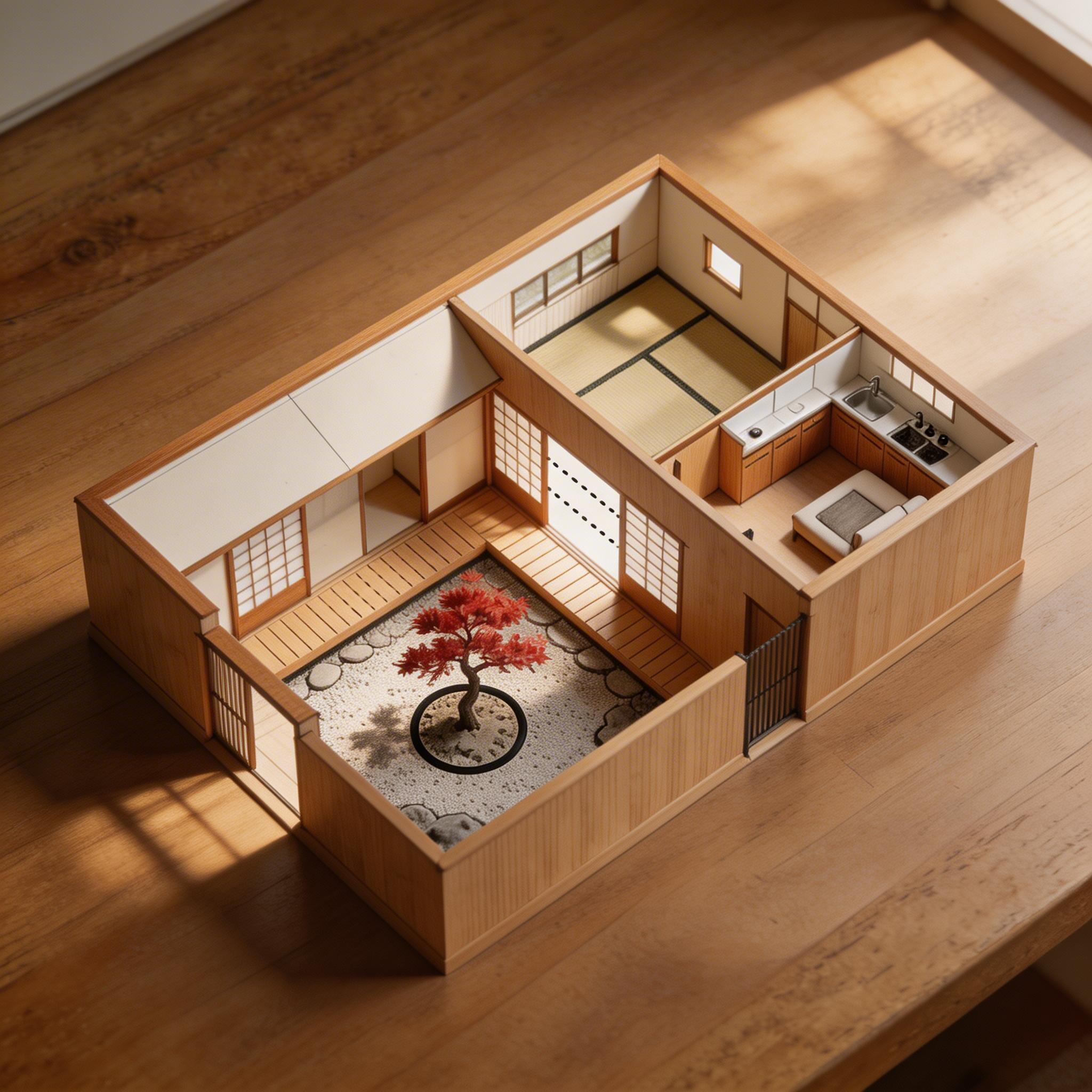 Rendered house interior