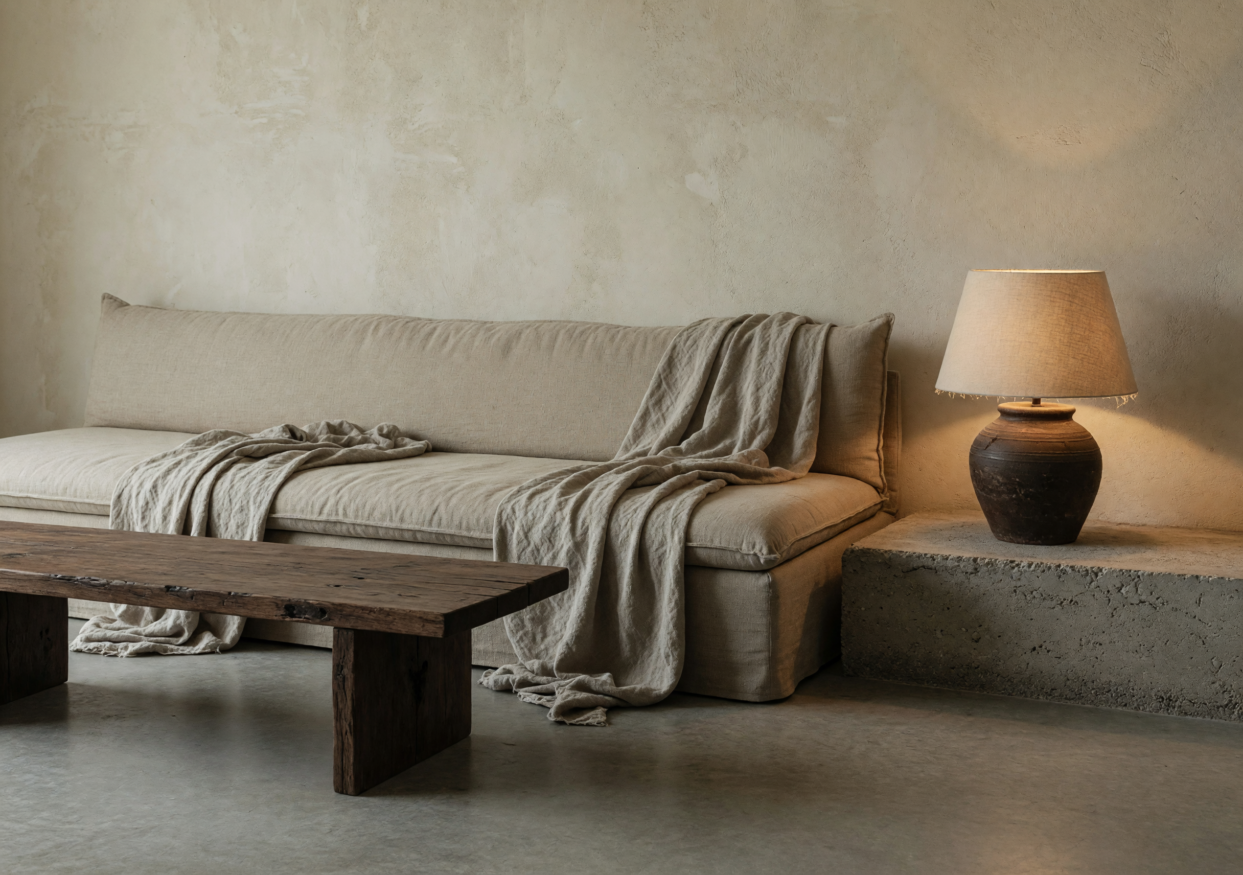 Minimalist Belgian wabi-sabi interior