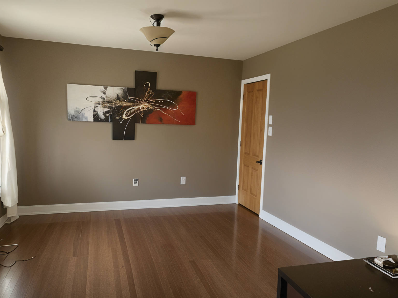 комната без дивана после